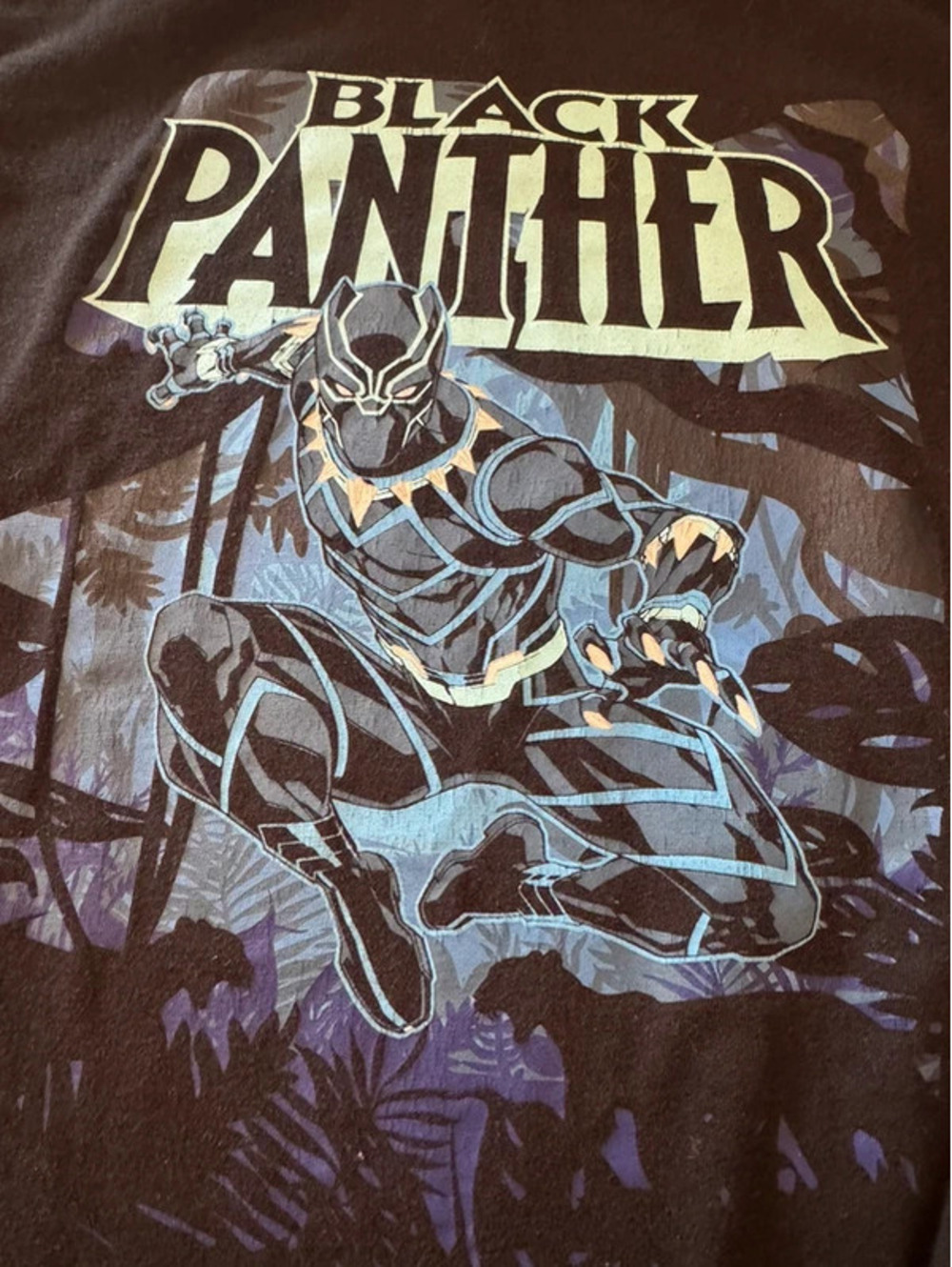 💚W Boy’s Marvel black panther long sleeve t-shirt size Small - Picture 2 of 3